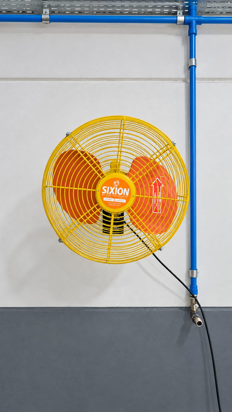 Ventilador de Parede AP 50 da Sixion instalado no suporte de parede